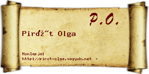 Pirót Olga névjegykártya