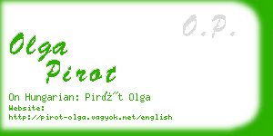 olga pirot business card